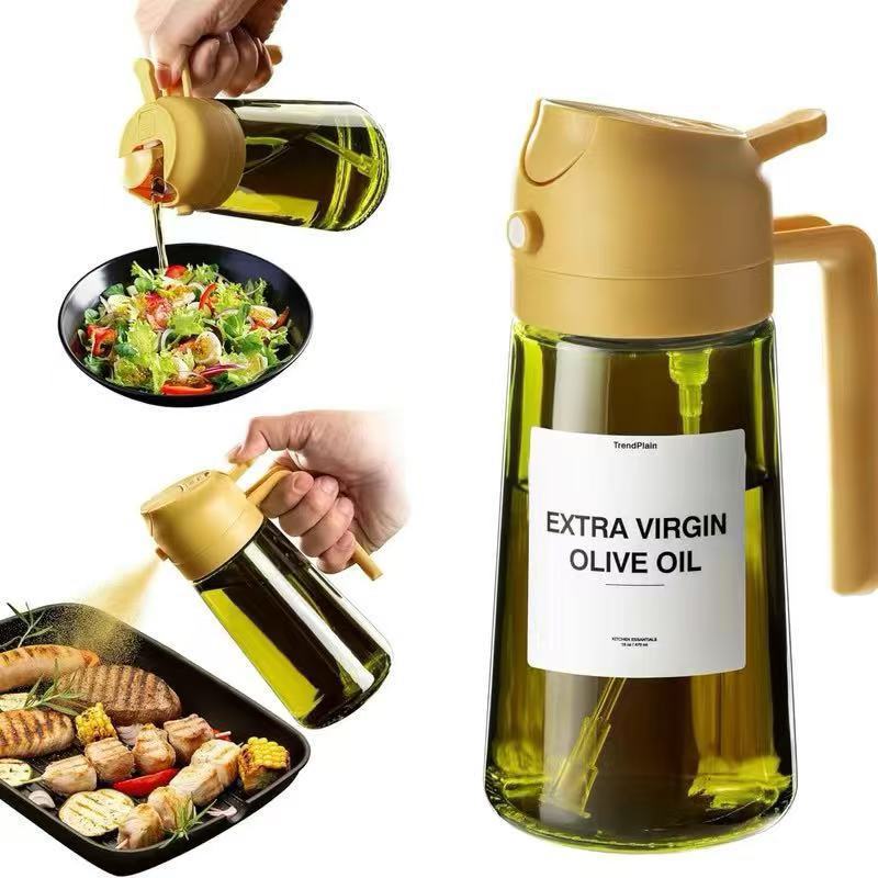 Portable Glass Oil Spray and Pour Pot - Image 2