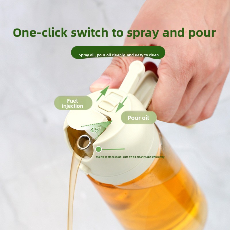 Dual-Function Glass Oil Spray Bottle - Image 2